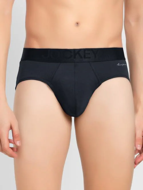 Jockey HG20 Men's True Navy Solid Nylon Briefs