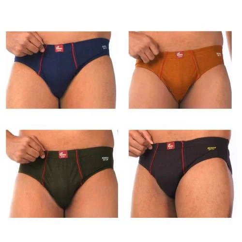 Renox Men's Premium Cotton Brief_Multicolor_XL_95