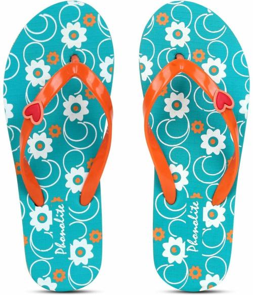 Phonolite Orange Slippers for Women