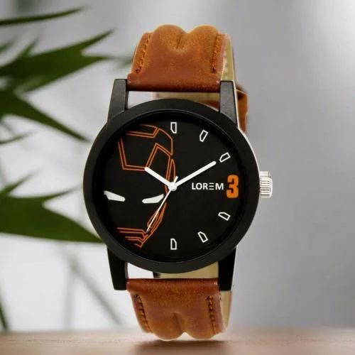 LOREM Multicolor Iron Man Analog Watch For Men LR04