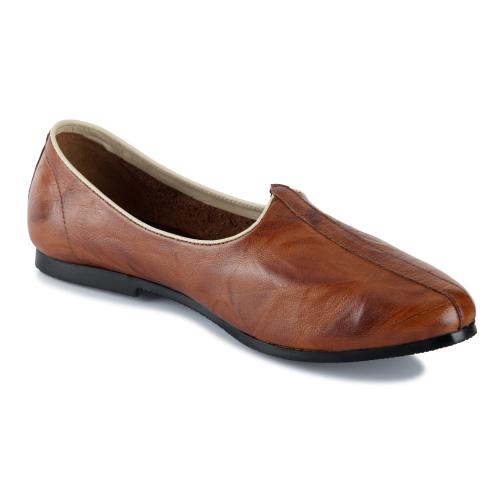 ID Men's Tan Slip-On Ethnic Jutti & Mojaris