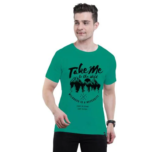 Texman Men's Cotton T-Shirt Reliance Green Colour Size S