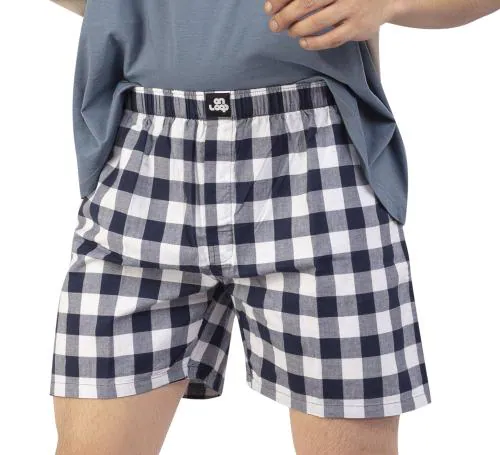 On Loop Cotton Boxers for Men | Innerwear Shorts for Men Brief Undergarments | White Black Color in Checks Design | XL Extra Large