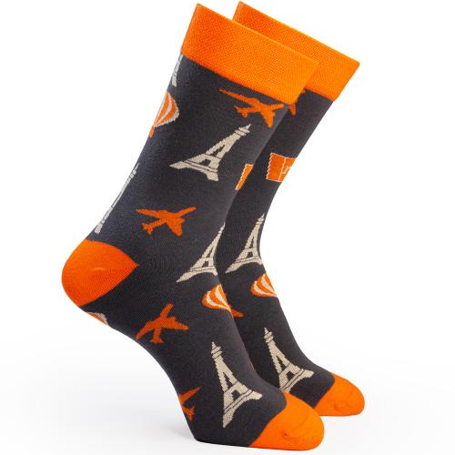 Man Arden Pretty Paris Edition Designer Socks, Casual, Office, Egyptian Premium Cotton Quality, 1 Pair