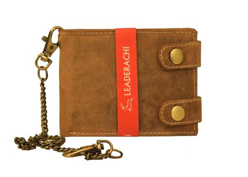 Leaderachi Men Leather Brown Wallet (Haleathersw10-01)