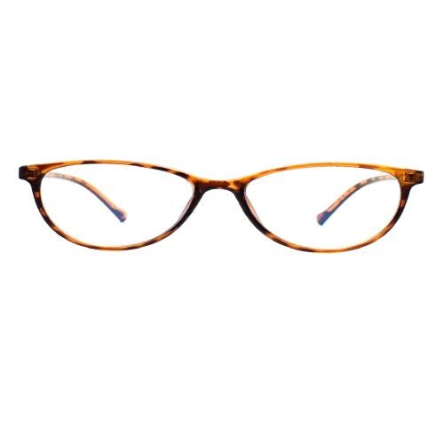 Small Demi Brown Cateye Blue Light Blocking Computer Glasses for Women/Girls (AG2476DA)