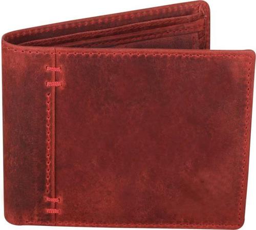 Ree Cope Red Genuine Leather 10 Card Slots Men RFID Wallet