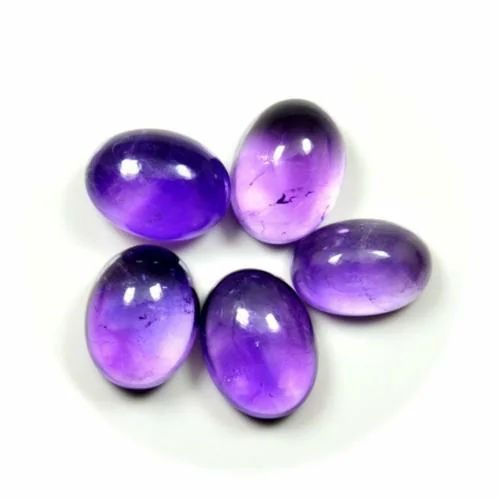 55Carat Natural Amethyst Loose Gemstone 4.25 Ratti 3.86 Carat 5 Pcs Lot Oval cut Making Jewelry