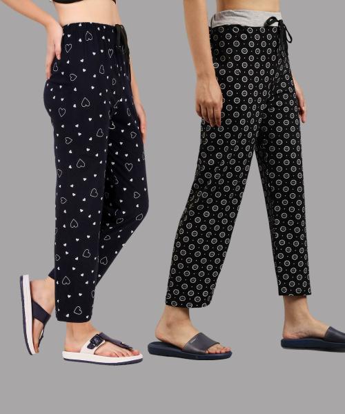 Christy World Women Multicolor Printed Pack of 2 Pyjamas