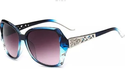 PIRASO UV Protection and Gradient Over-sized Full-frame Black Sunglasses (Women) - Large