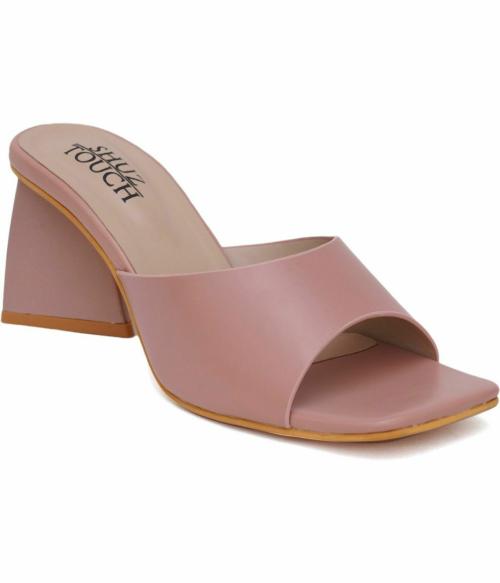 Shuz Touch Beige Block Heels for Women