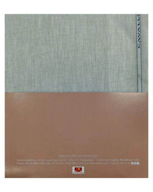 LinenClub Men Beige Solid Linen Trouser Fabric