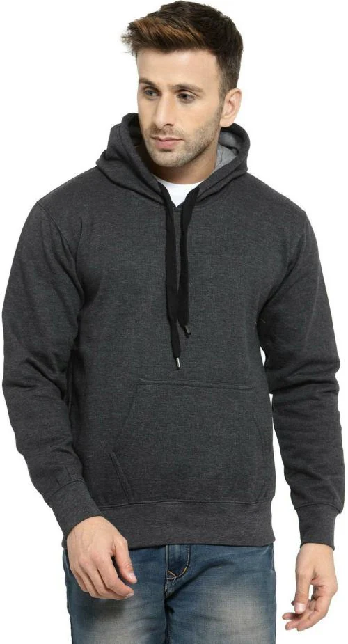 Scott International Men Grey Self Design Cotton Blend Sweatshirt