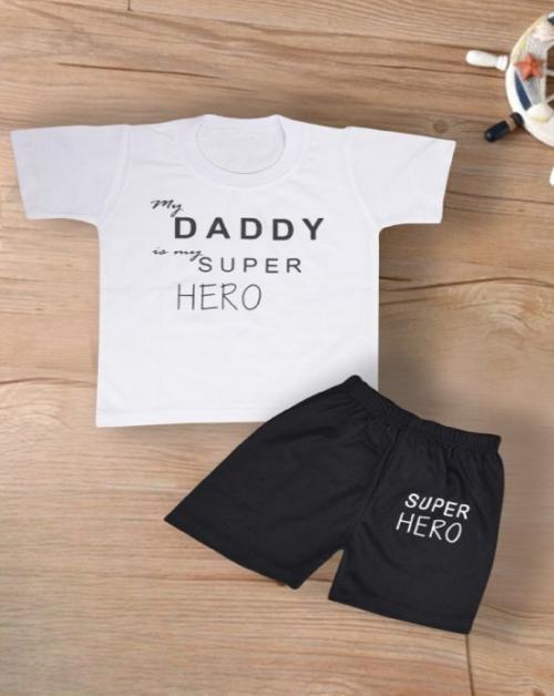 Super Daddy Baby Boys & Baby Girls Casual T-shirt Pant