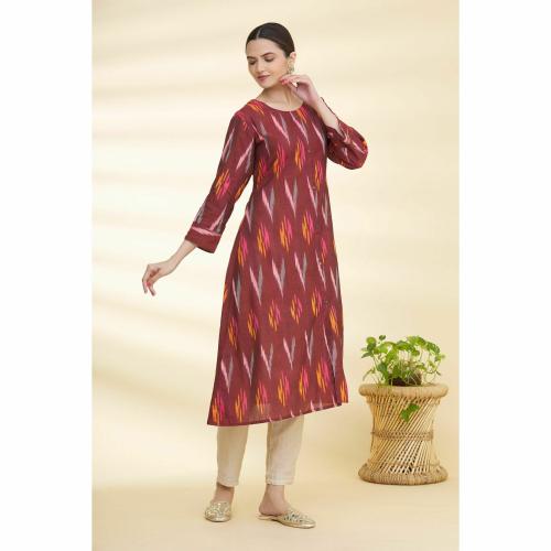 MEERA PARMAR CREATION Kurtis Unveiled: A Fusion of Fashion and Heritage (kurti-brown-xxl)