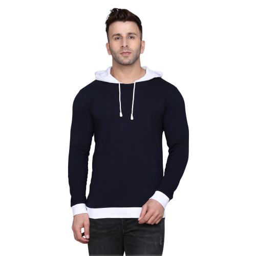 SIDKRT Solid Men Hooded Neck Tshirt JioMart