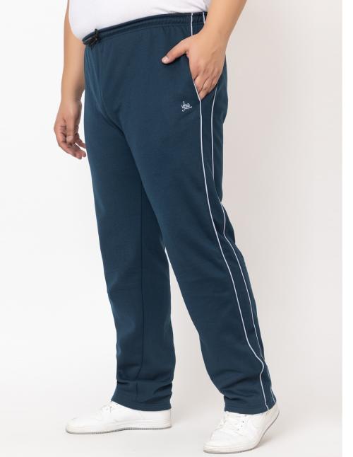 YHA Men's Regular Fit Solid Plus Size Winter Lowers Teal