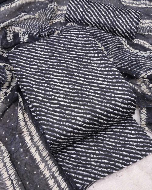 Panzora Heavy Indo Top and Bottom with Nazneen Print Dupatta Dress Material