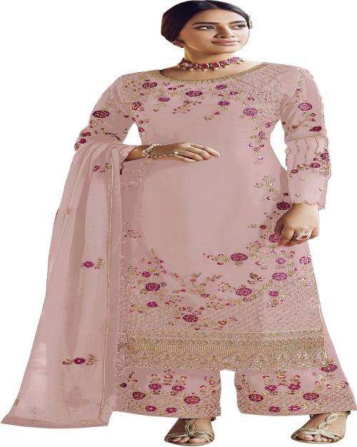 Rahi Fashion Embroidery With Sequences Work Georgette Salwar Suit