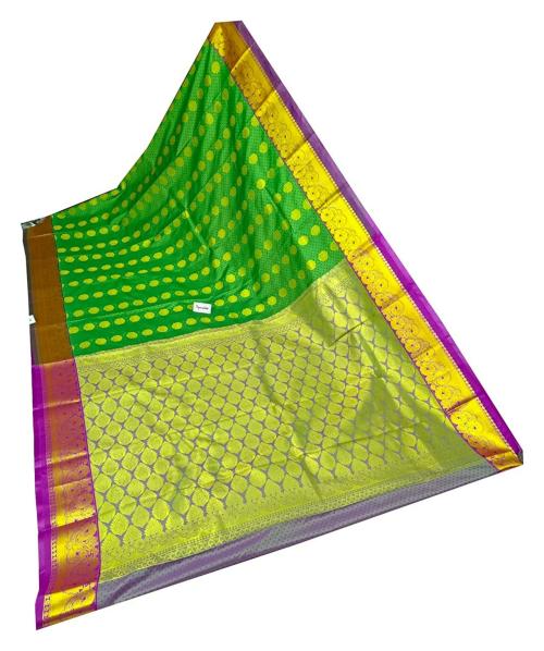 Spewim Women Green Poly Silk Saree