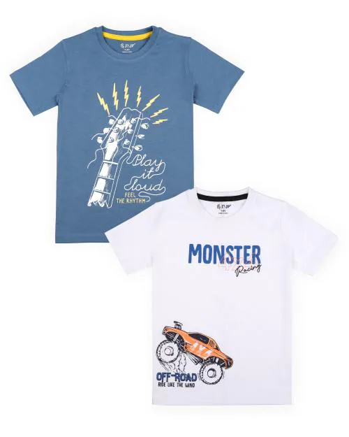 J & JP boys printed trending tshirts - 9-10 Y