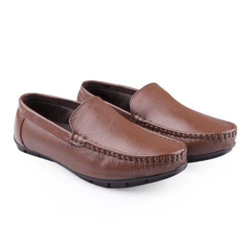 Leather loafer shoes for men
