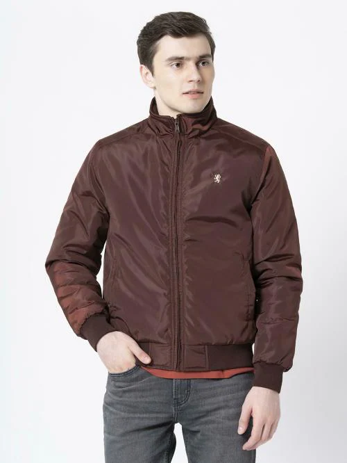 Red Tape Men's Dark Brown Solid Jacket