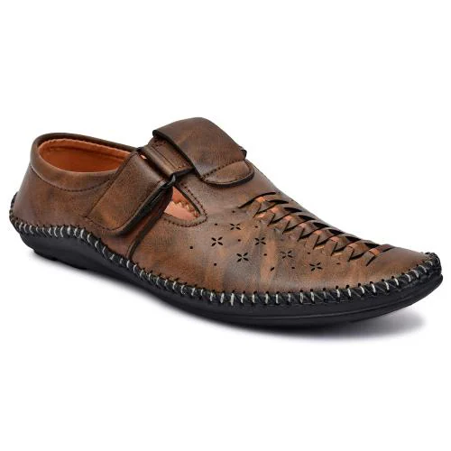 Equila Perforated Kantar Sandal For Men - COFFEE