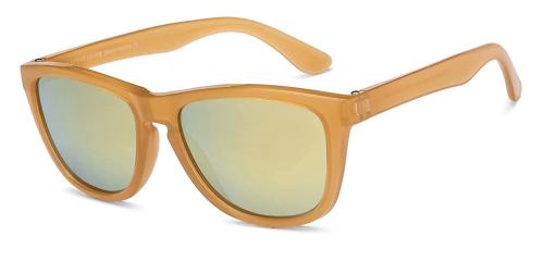 VINCENT CHASE EYEWEAR Polarized and UV Protected Square Full Rim Yellow Sunglasses (Men and Women) - Small (VC S15352)