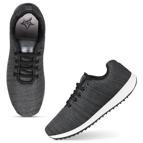 Unistar Lightweight Black Running Shoes With Comfort And Style For Men