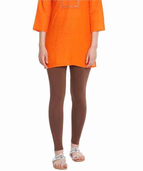 Dollar Women's Missy Pack of 1 Cotton Slim Fit Tiramisu Color Ankle Length Leggings