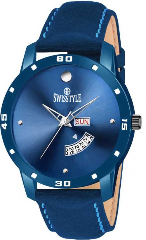 Swisstyle Analog Blue Watch For Men (Ss-Gr189-Skyblu-Blu)