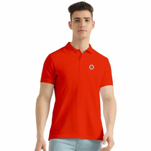 Tab91 Brand, Men's Polo Logo PrintOrangeColour T-shirt (TCB-54225-G-ORANGE-XL)
