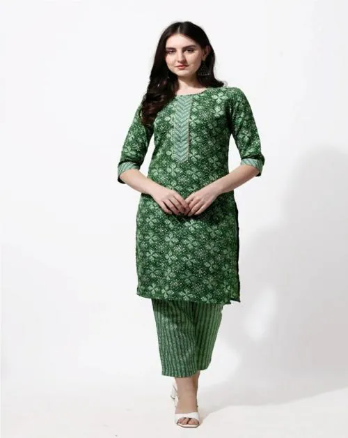 Batik Print Kurta Set