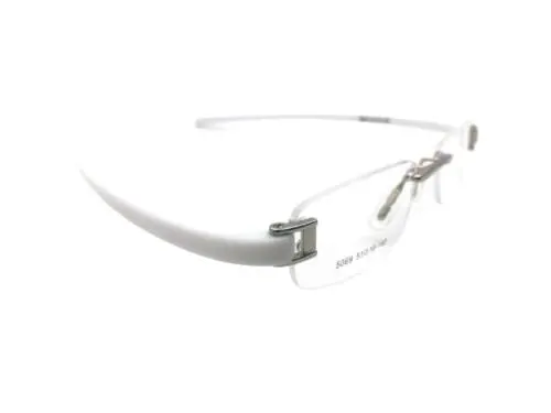 Rsinc Silver and White Rimless Spectacle Frame