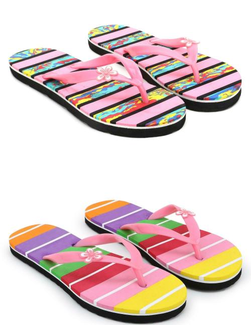 Buy Bizwiz's Trendy & Combo of 2 Flip flops/Slippers for Women (Pink