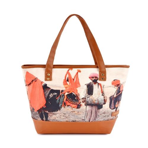 Lychee Bags women Printed Canvas Tote Bag