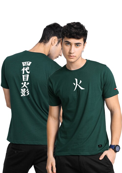Bottle Green - Large Hookage Naruto T shirt Anime T shirt For Men TeesTheDay
