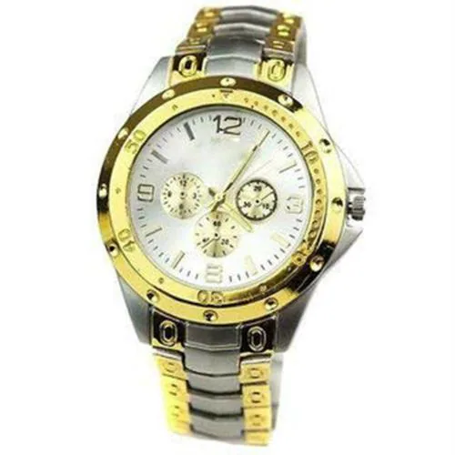 Acnos Analog Multicolor Dial Multicolor Strap Watch For Men - (SILVER GOLD IN SILVER)