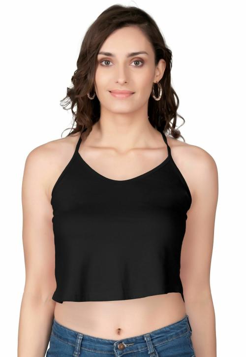 AD2CART A 5094 WomenU Neck Sleeveless Crop Top