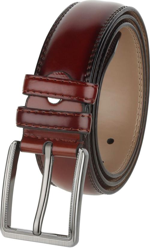 Kastner Men Maroon Artificial Leather Formal Belt - 32