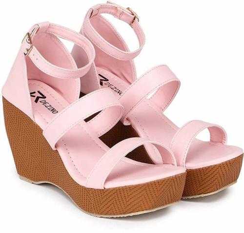 R Dezino's Trendy Pink Heel Sandals For Women