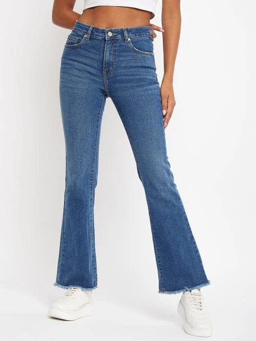MADAME Women Light Blue Denim Jeans