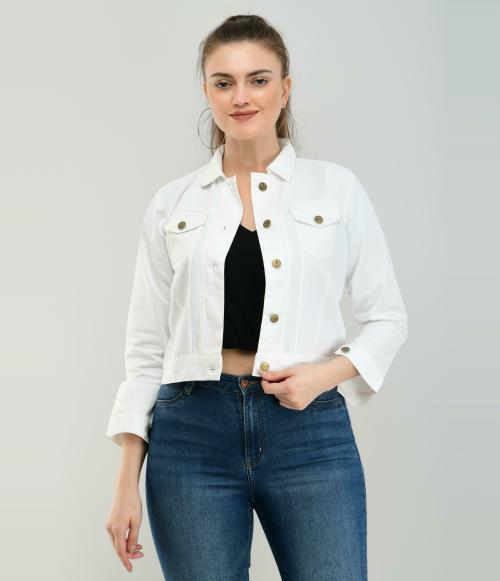 Montrez Women White Solid Jacket