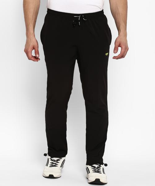 Furo by Redchief Black Solid Sports Polyester Sports Track Pant Men