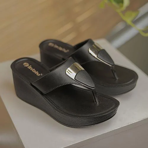 INBLU WE CARE FOR YOUR FEET Women Wedges Sandal | Lightweight | Anti-Skid (AX03)