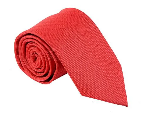 Leonardi Men Red Microfiber Necktie