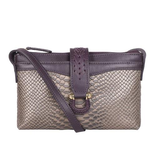 Hidesign Women Beige Genuine Leather Sling Bag