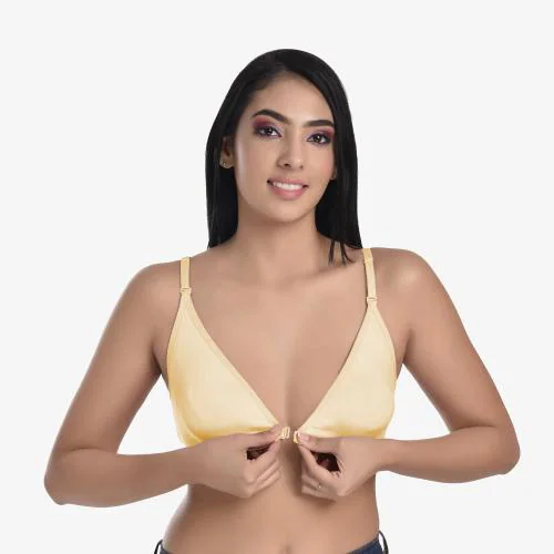 Buy Body Liv Front Open Single Hook Seamless Bra (30, Skin) Online at Best  Prices in India - JioMart.