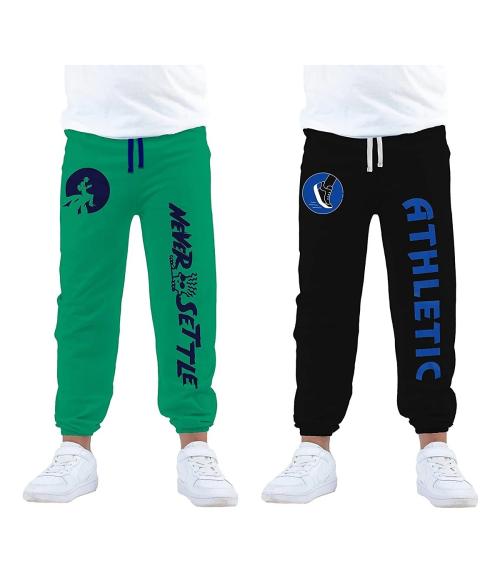 KYDA KIDS Boy's Cotton Regular Fit Pack of 2 Track Pant